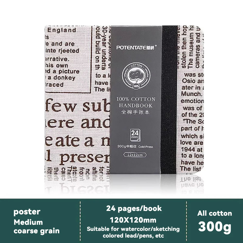 100% Cotton Square or rectangle Watercolor Sketchbook – 300gsm Cold Press Paper 100% Cotton Square or rectangle Watercolor Sketchbook – 300gsm Cold Press Paper