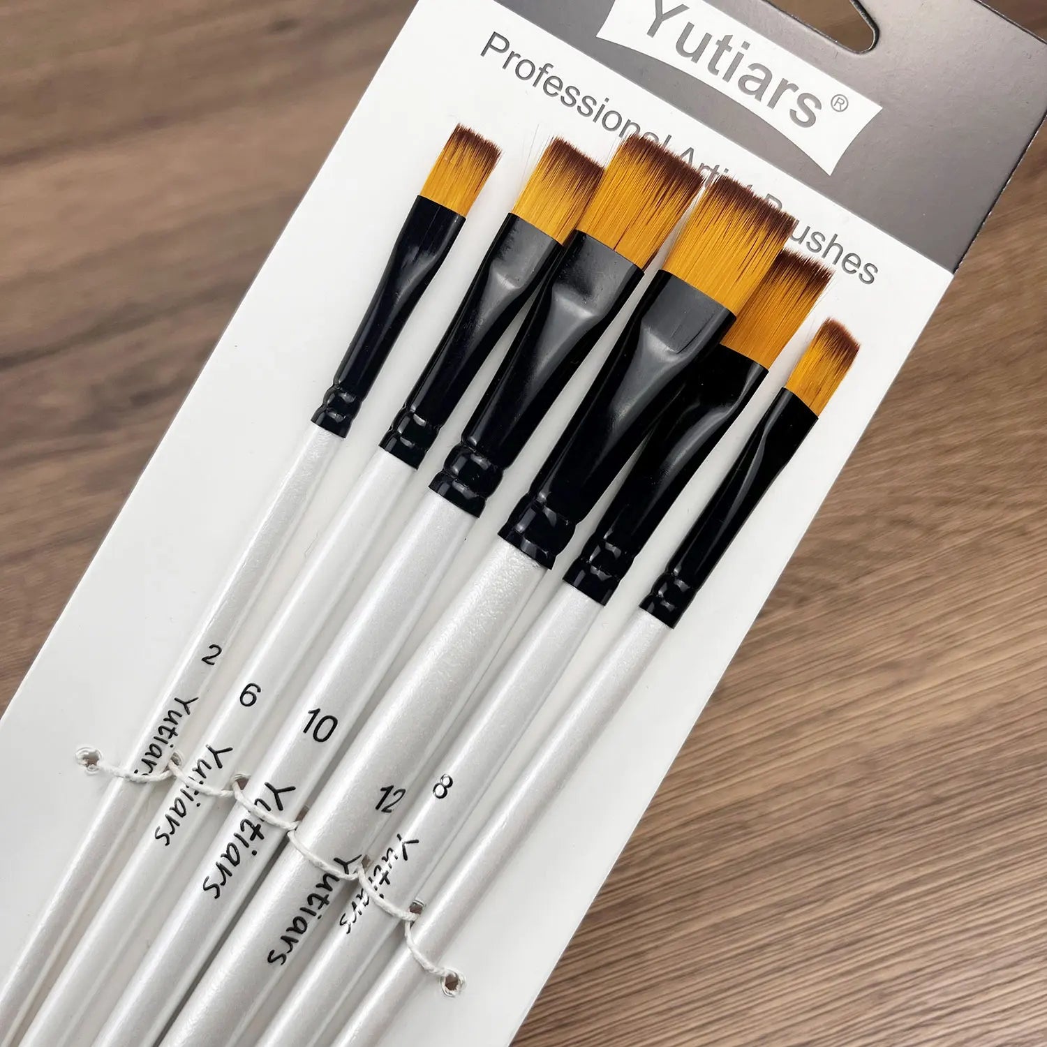 Yutiars 6pc Artist Paint Brush Set – Nylon Brushes for Watercolor, Acrylic & Oil Yutiars 6pc Artist Paint Brush Set – Nylon Brushes for Watercolor, Acrylic & Oil