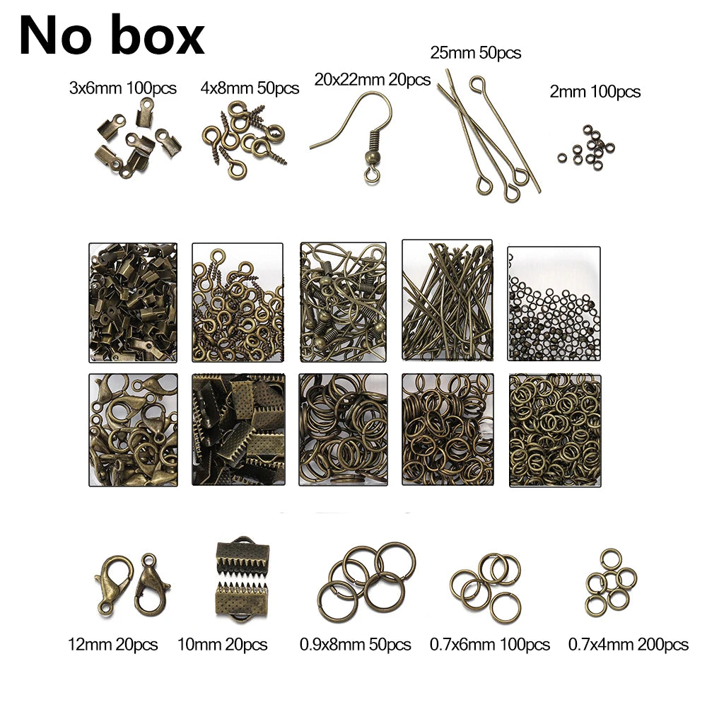 Alloy Jewelry Findings Kit – DIY Repair & Making Set Alloy Jewelry Findings Kit – DIY Repair & Making Set