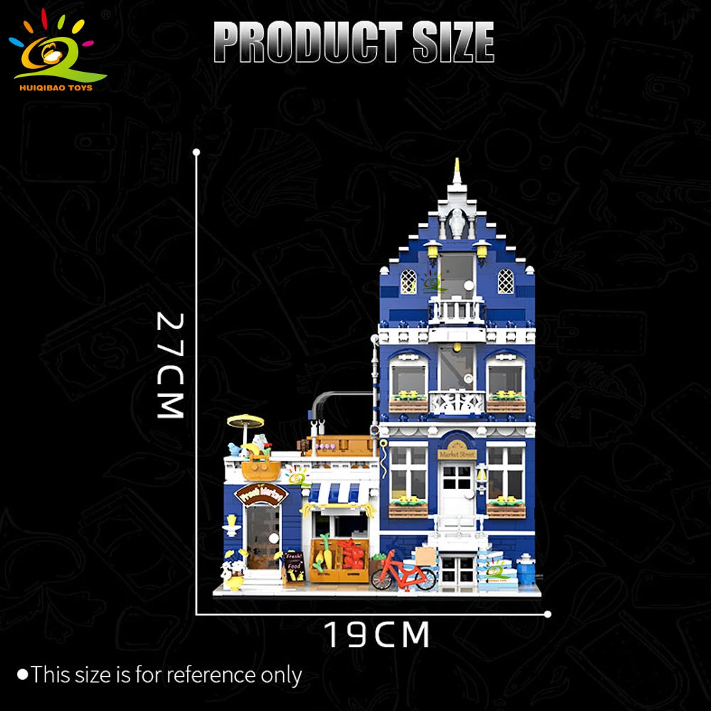 HUIQIBAO MOC City Coffee Shop Building Blocks HUIQIBAO MOC City Coffee Shop Building Blocks