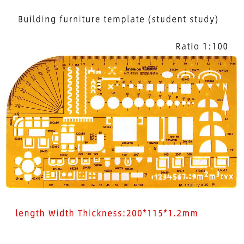 Circular & Oval Template Ruler – Durable Drafting Tool for Design & Architecture Circular & Oval Template Ruler – Durable Drafting Tool for Design & Architecture