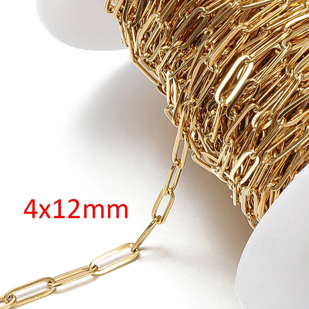 2m No-Fade Stainless Steel Chain – Gold Beaded Chain for DIY Jewelry 2m No-Fade Stainless Steel Chain – Gold Beaded Chain for DIY Jewelry
