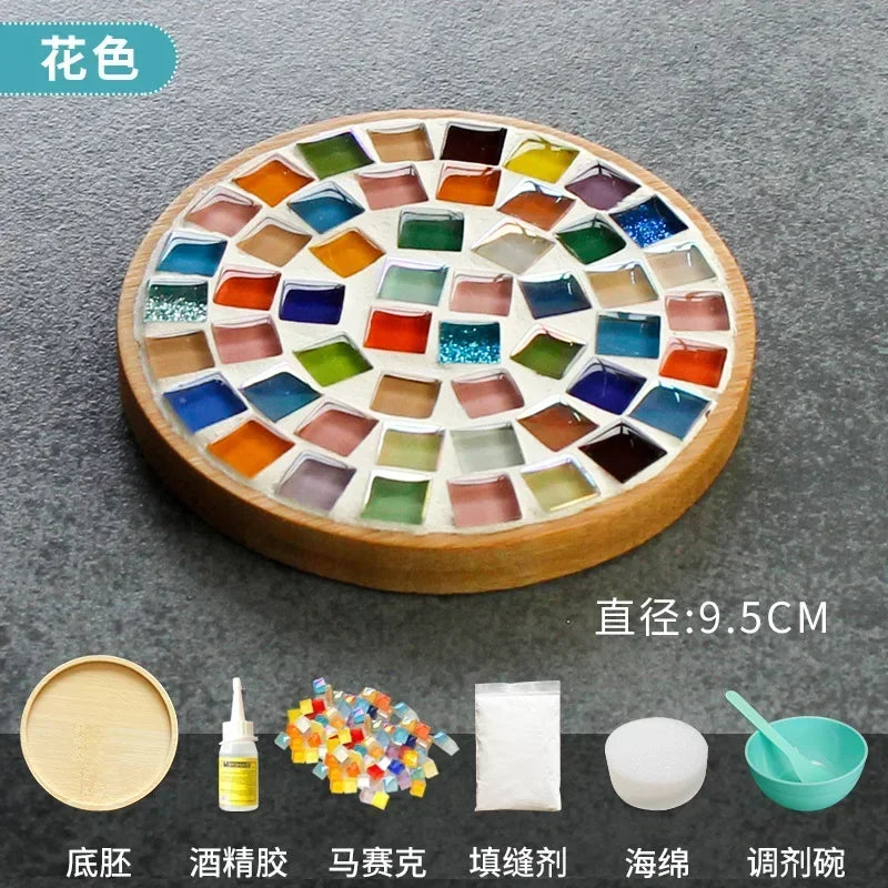 DIY Mosaic Coaster Craft Kit – Bamboo Base DIY Mosaic Coaster Craft Kit – Bamboo Base