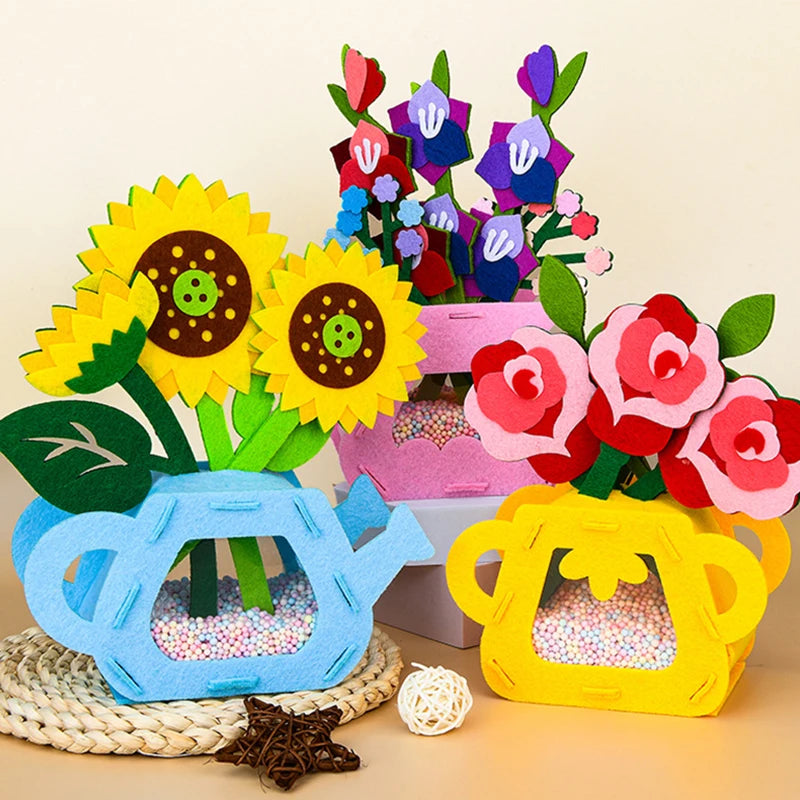 Montessori DIY Felt Flower Craft Kit Montessori DIY Felt Flower Craft Kit