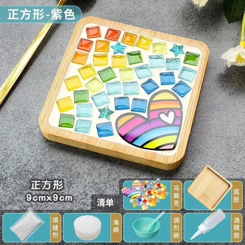 DIY Mosaic Coaster Craft Kit – Bamboo Base DIY Mosaic Coaster Craft Kit – Bamboo Base