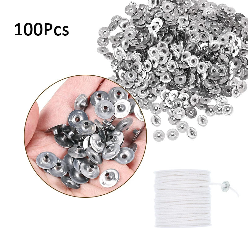 120pcs Waxed Cotton Candle Wicks with Stand – DIY Candle Making Supplies 120pcs Waxed Cotton Candle Wicks with Stand – DIY Candle Making Supplies