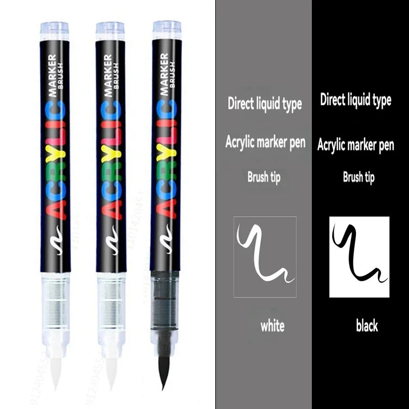 Guangna 8101 Acrylic Marker Pens – 3pcs Soft Tip, Opaque Colors Guangna 8101 Acrylic Marker Pens – 3pcs Soft Tip, Opaque Colors
