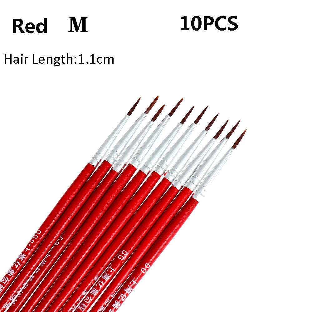10pcs Fine Detail Paint Brush Set 10pcs Fine Detail Paint Brush Set