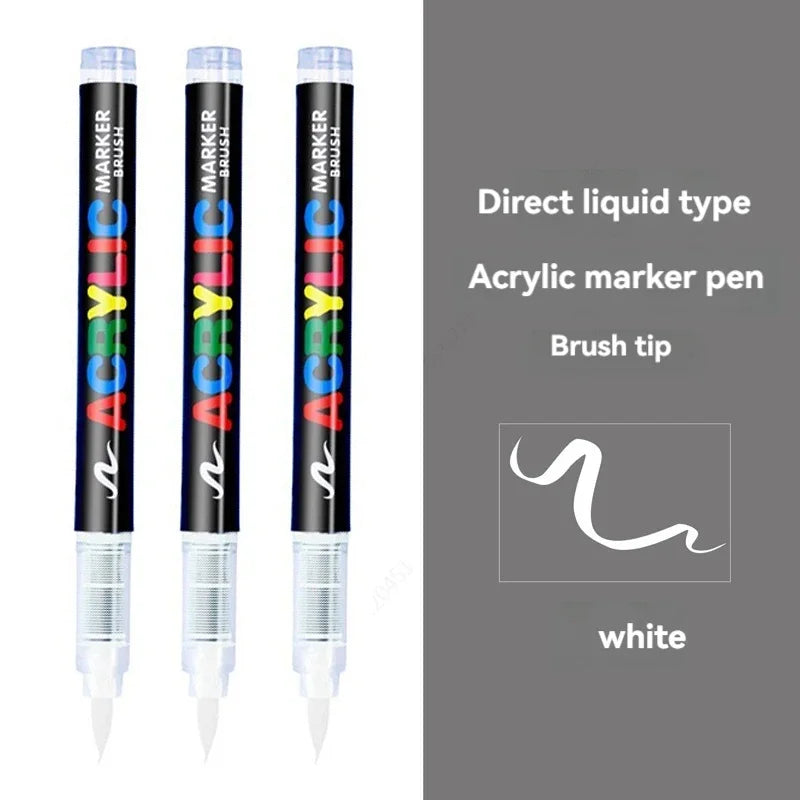 Guangna 8101 Acrylic Marker Pens – 3pcs Soft Tip, Opaque Colors Guangna 8101 Acrylic Marker Pens – 3pcs Soft Tip, Opaque Colors
