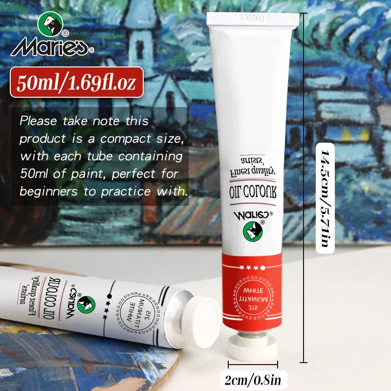 Marie's 50ml Professional Oil Paint – Rich Pigments for Artists & Beginners Marie's 50ml Professional Oil Paint – Rich Pigments for Artists & Beginners