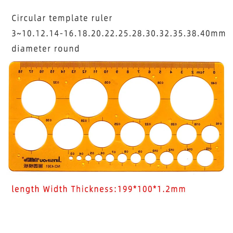 Circular & Oval Template Ruler – Durable Drafting Tool for Design & Architecture Circular & Oval Template Ruler – Durable Drafting Tool for Design & Architecture