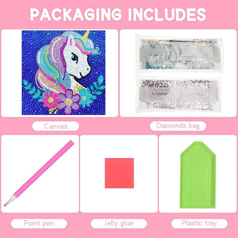 Kids 5D Diamond Art Painting Kit – Animal Design Kids 5D Diamond Art Painting Kit – Animal Design