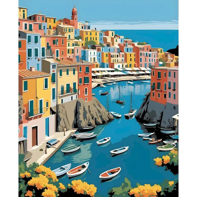 Cityscape Paint by Numbers Kit – DIY Canvas Art with Frame for Adults Cityscape Paint by Numbers Kit – DIY Canvas Art with Frame for Adults