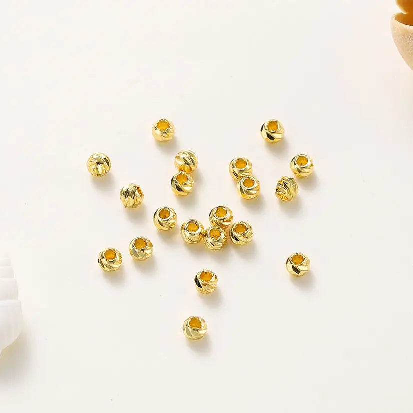 20pcs 18K Gold Plated Flower Spacer Beads 20pcs 18K Gold Plated Flower Spacer Beads