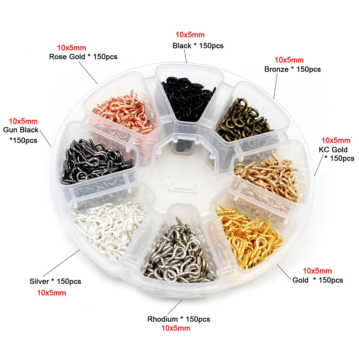 Multi-Size Open Jump Rings Set – 8 Colors, 3-10mm Multi-Size Open Jump Rings Set – 8 Colors, 3-10mm