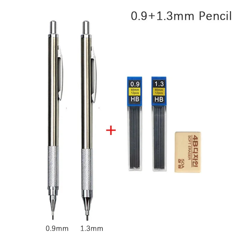 Full Metal Mechanical Pencil Set – 0.3 to 2.0mm Full Metal Mechanical Pencil Set – 0.3 to 2.0mm
