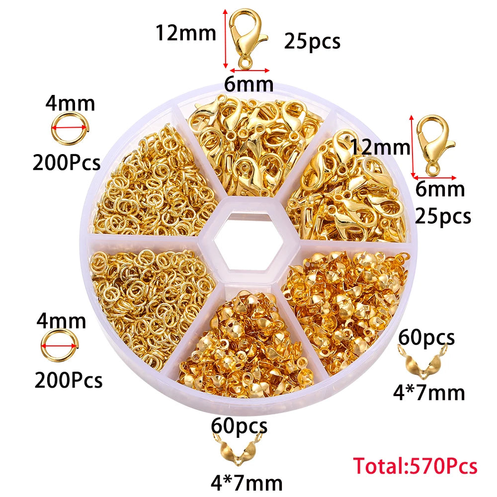 Alloy Jewelry Findings Kit – DIY Repair & Making Set Alloy Jewelry Findings Kit – DIY Repair & Making Set
