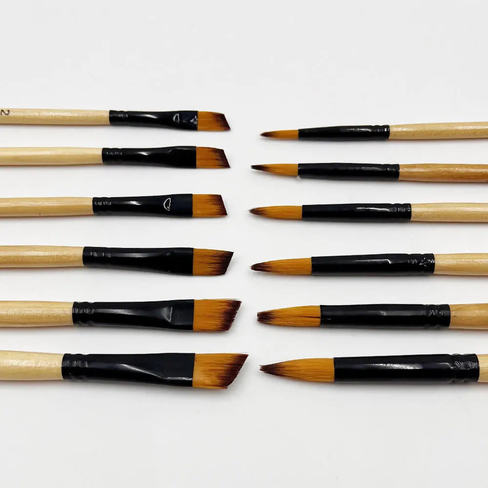 Yutiars 6pc Artist Paint Brush Set – Nylon Brushes for Watercolor, Acrylic & Oil Yutiars 6pc Artist Paint Brush Set – Nylon Brushes for Watercolor, Acrylic & Oil