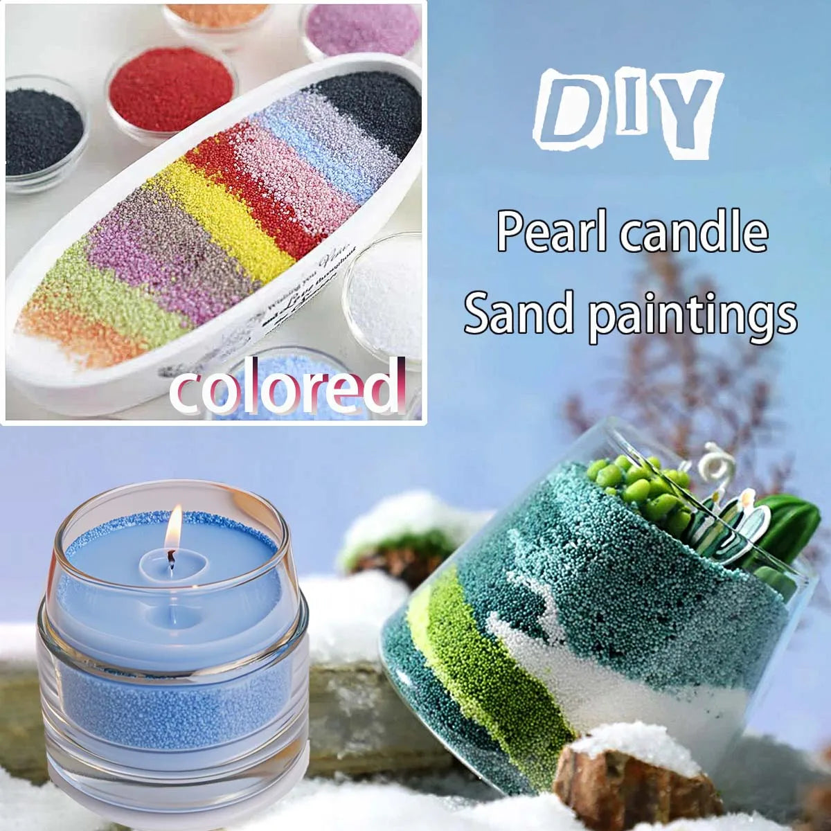 Sand Wax – 250g Ice Flower Wax, 11 Colors for Candle & Art DIY Sand Wax – 250g Ice Flower Wax, 11 Colors for Candle & Art DIY