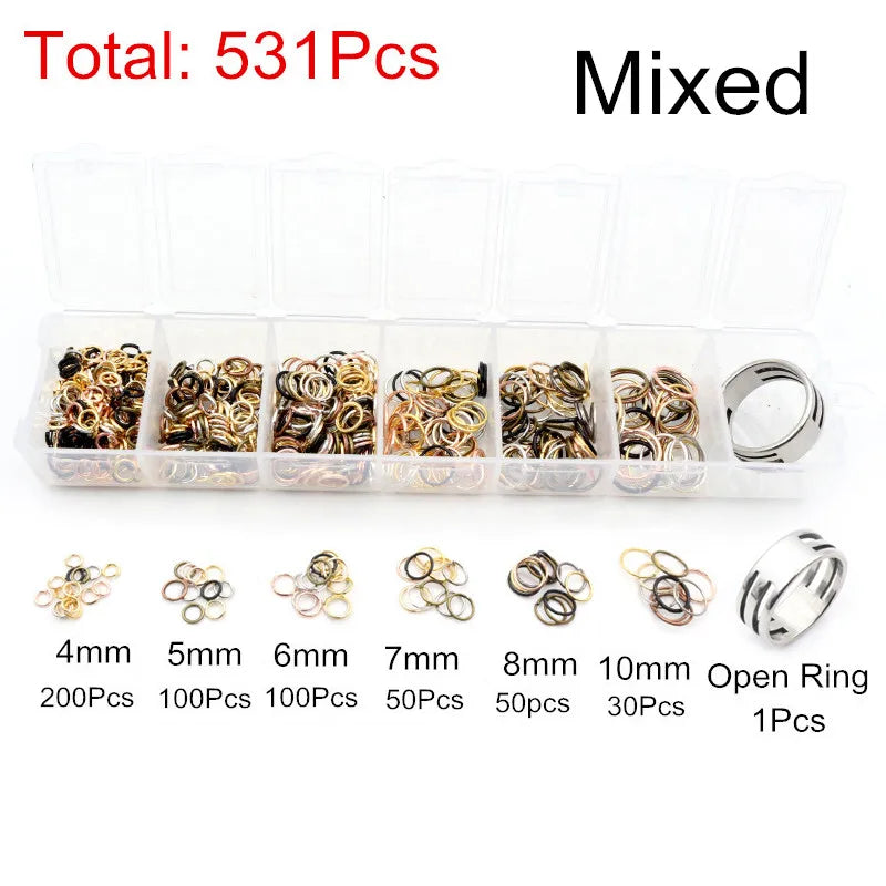 Multi-Size Open Jump Rings Set – 8 Colors, 3-10mm Multi-Size Open Jump Rings Set – 8 Colors, 3-10mm