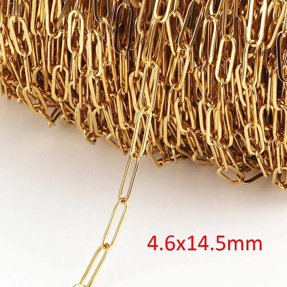 2m No-Fade Stainless Steel Chain – Gold Beaded Chain for DIY Jewelry 2m No-Fade Stainless Steel Chain – Gold Beaded Chain for DIY Jewelry