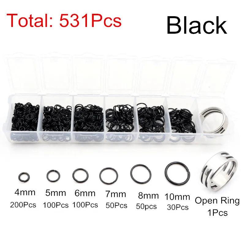 Multi-Size Open Jump Rings Set – 8 Colors, 3-10mm Multi-Size Open Jump Rings Set – 8 Colors, 3-10mm