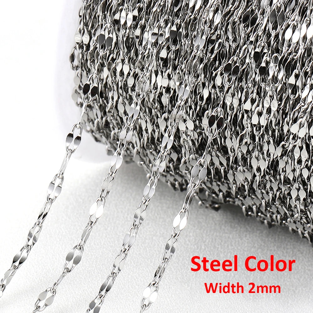 2m No-Fade Stainless Steel Chain – Gold Beaded Chain for DIY Jewelry 2m No-Fade Stainless Steel Chain – Gold Beaded Chain for DIY Jewelry