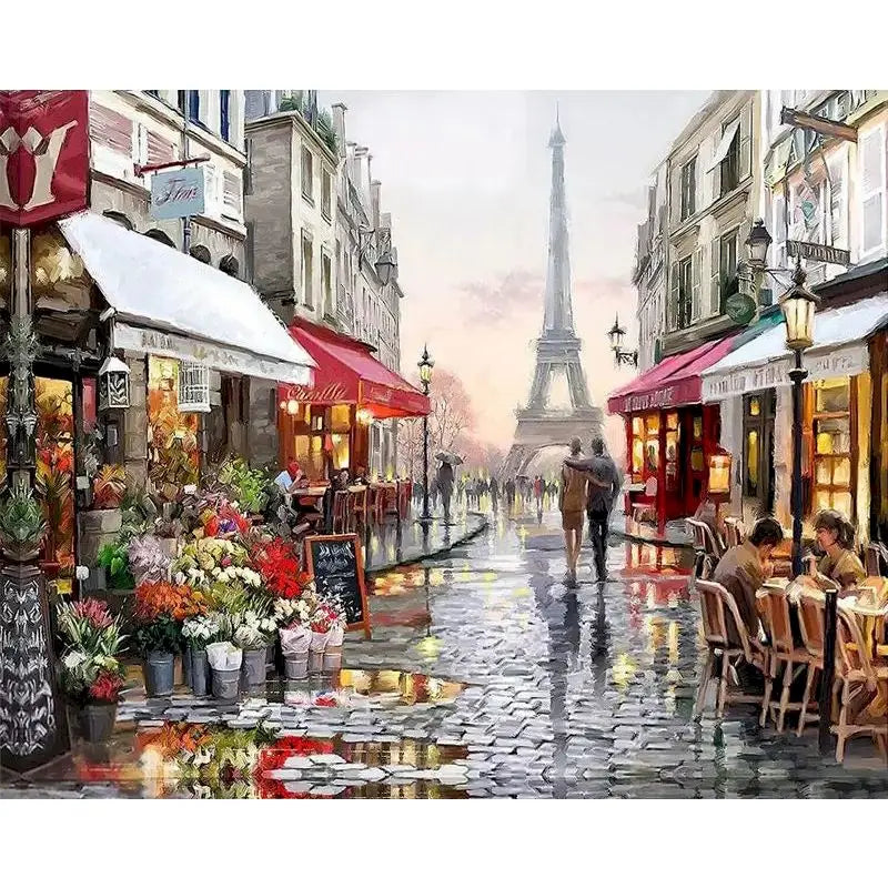 Cityscape Paint by Numbers Kit – DIY Canvas Art with Frame for Adults Cityscape Paint by Numbers Kit – DIY Canvas Art with Frame for Adults