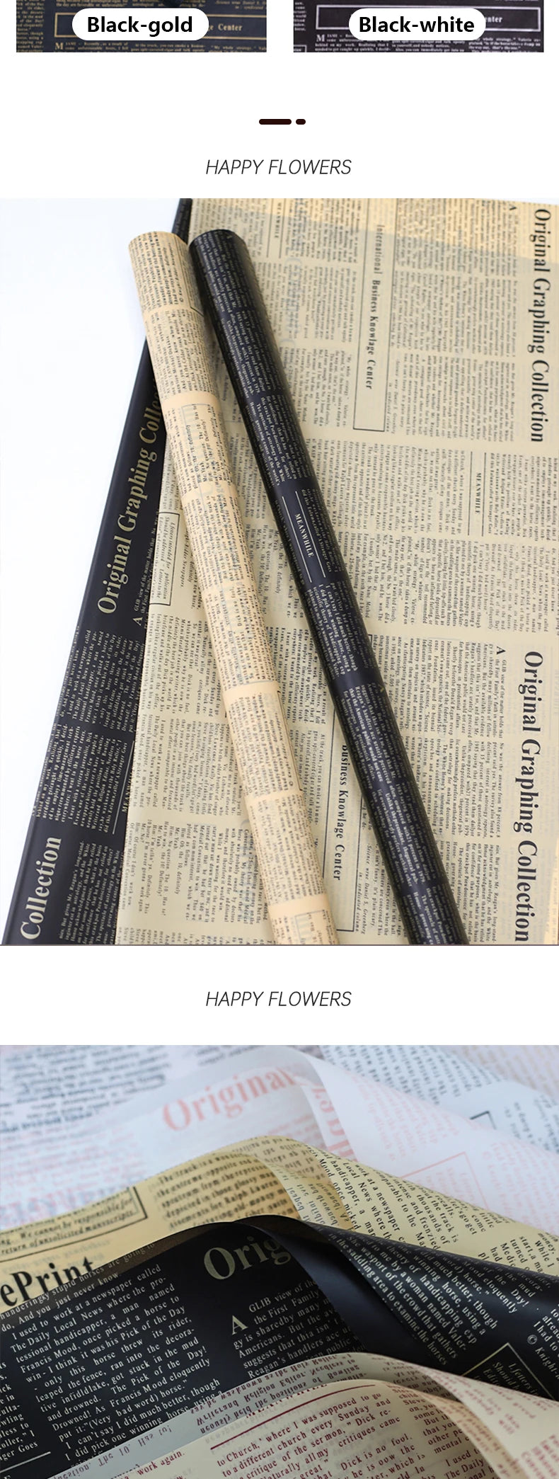 20 Sheets Vintage English Newspaper Floral Gift Wrap Paper 20 Sheets Vintage English Newspaper Floral Gift Wrap Paper