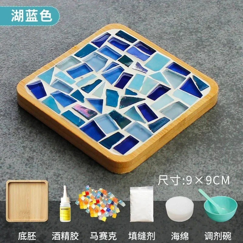 DIY Mosaic Coaster Craft Kit – Bamboo Base DIY Mosaic Coaster Craft Kit – Bamboo Base