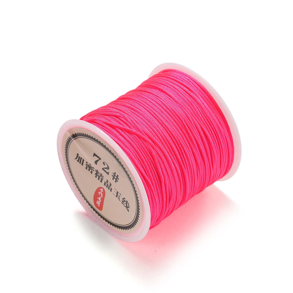 50M Nylon Chinese Knot Cord – 0.8mm Braided String for DIY Jewelry & Tassels 50M Nylon Chinese Knot Cord – 0.8mm Braided String for DIY Jewelry & Tassels