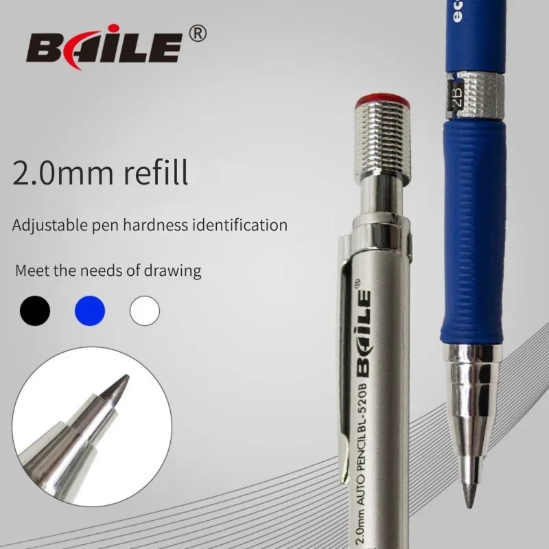 2.0mm Mechanical Pencil Set with 2B Black & Color Lead Refills 2.0mm Mechanical Pencil Set with 2B Black & Color Lead Refills
