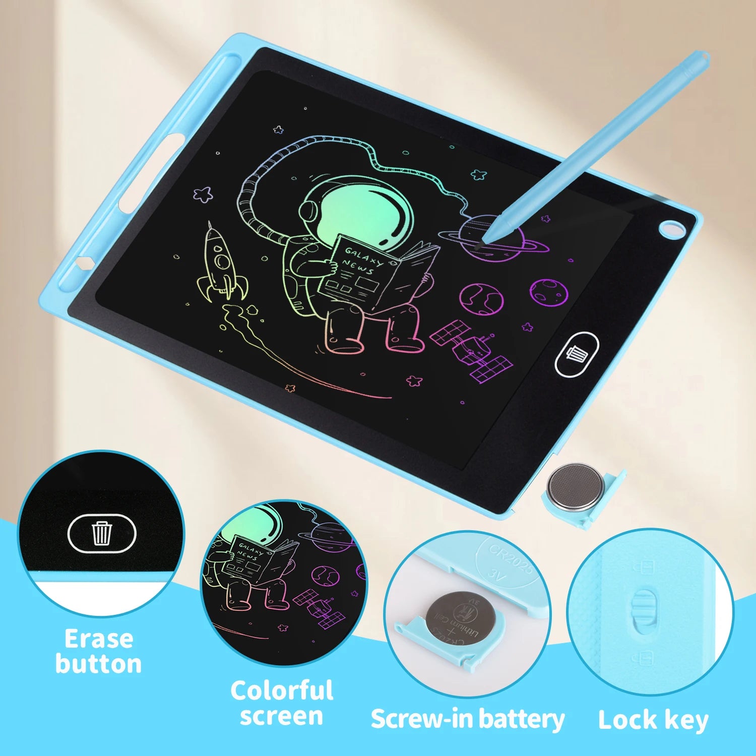 12-Inch LCD Writing Tablet – Erasable Drawing Pad for Kids 12-Inch LCD Writing Tablet – Erasable Drawing Pad for Kids