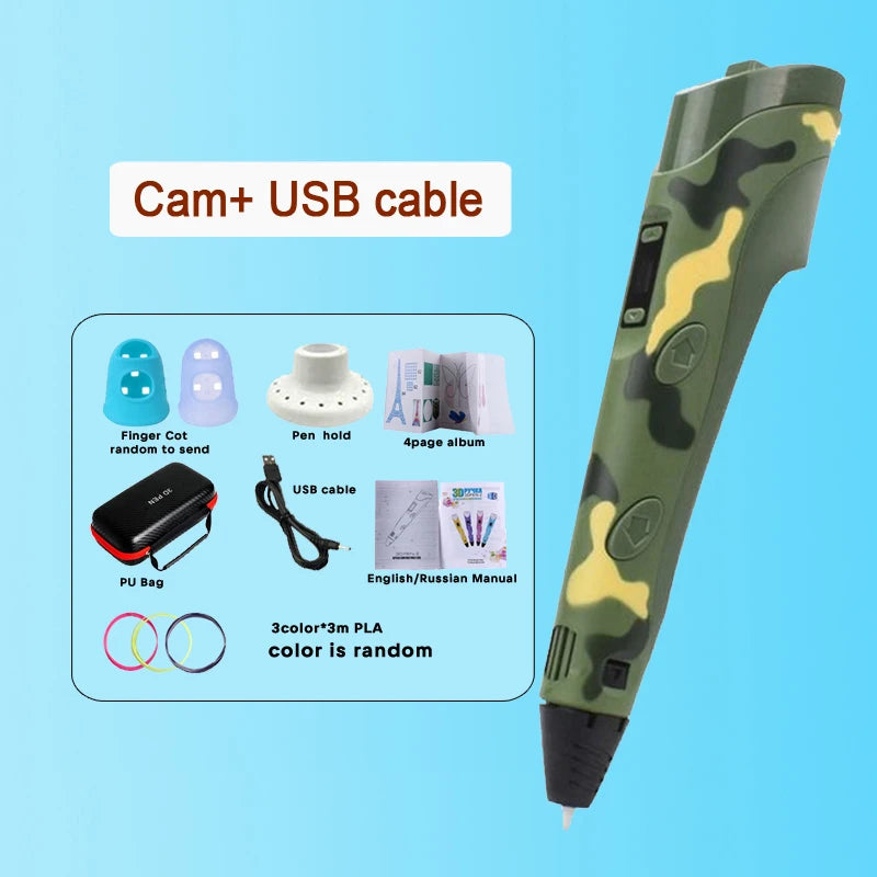 3D Printing Pen with PLA Filament & Case 3D Printing Pen with PLA Filament & Case
