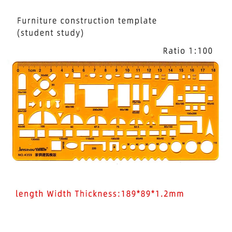 Circular & Oval Template Ruler – Durable Drafting Tool for Design & Architecture Circular & Oval Template Ruler – Durable Drafting Tool for Design & Architecture