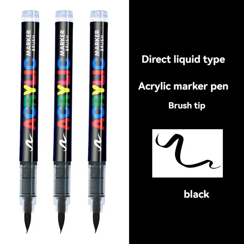 Guangna 8101 Acrylic Marker Pens – 3pcs Soft Tip, Opaque Colors Guangna 8101 Acrylic Marker Pens – 3pcs Soft Tip, Opaque Colors