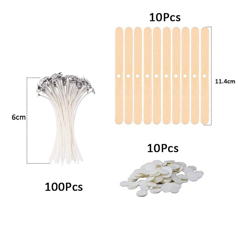 120pcs Waxed Cotton Candle Wicks with Stand – DIY Candle Making Supplies 120pcs Waxed Cotton Candle Wicks with Stand – DIY Candle Making Supplies