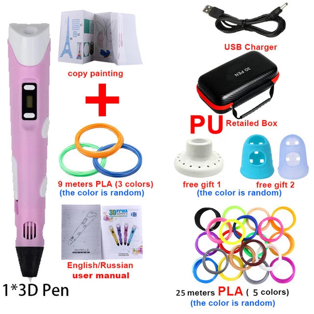 3D Printing Pen with PLA Filament & Case 3D Printing Pen with PLA Filament & Case