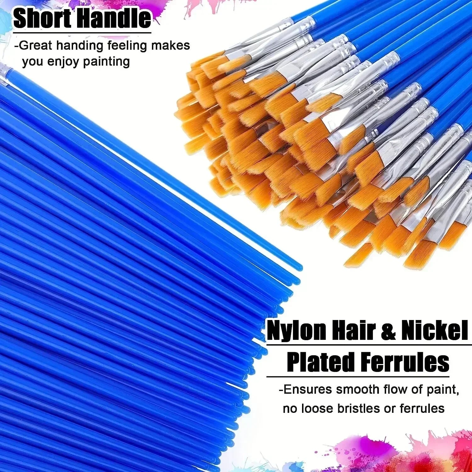 Kids’ Paint Brush Set – 5 to 200pcs, Flat/Round/Pointed Tips Kids’ Paint Brush Set – 5 to 200pcs, Flat/Round/Pointed Tips