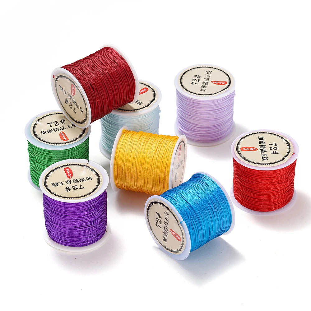 50M Nylon Chinese Knot Cord – 0.8mm Braided String for DIY Jewelry & Tassels 50M Nylon Chinese Knot Cord – 0.8mm Braided String for DIY Jewelry & Tassels