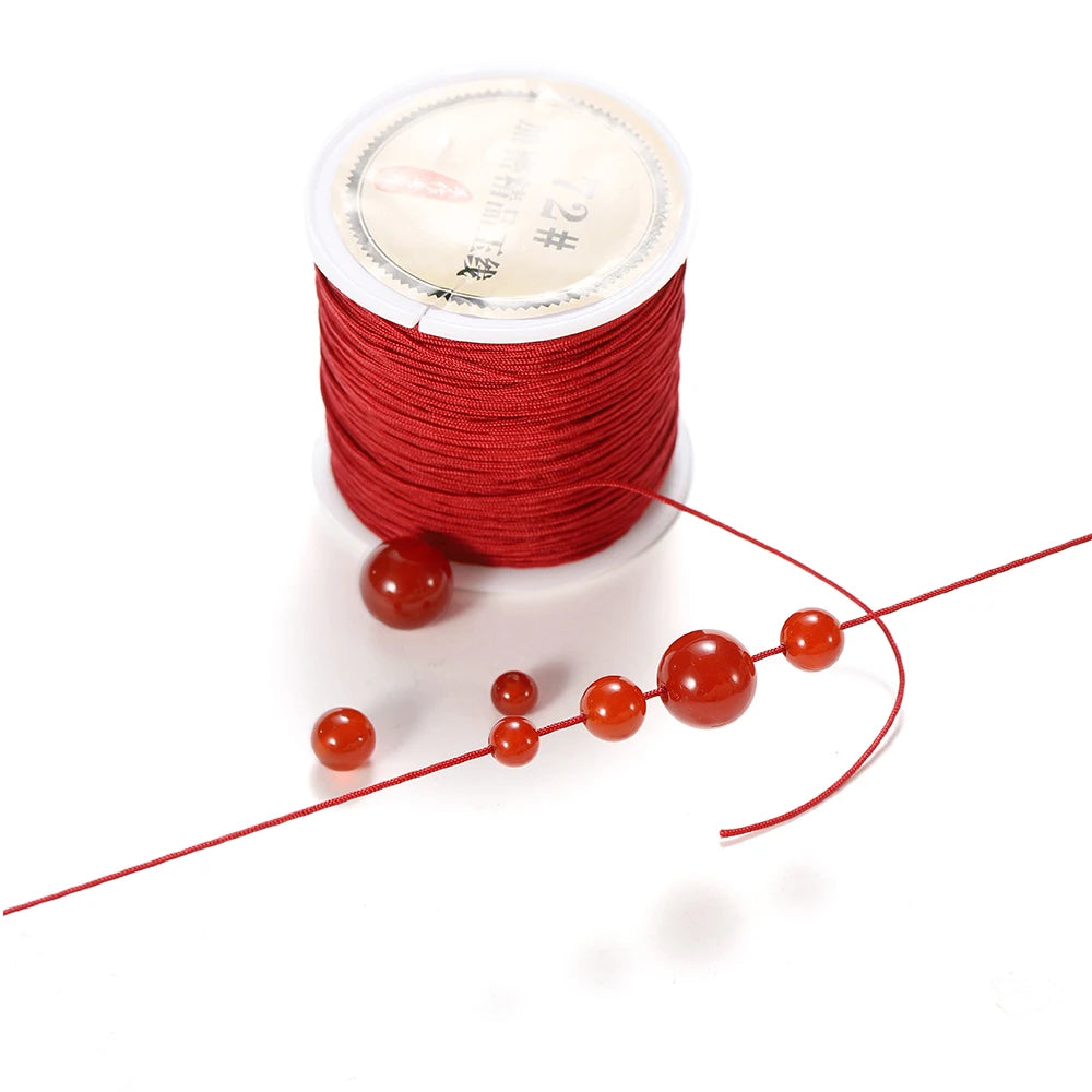 50M Nylon Chinese Knot Cord – 0.8mm Braided String for DIY Jewelry & Tassels 50M Nylon Chinese Knot Cord – 0.8mm Braided String for DIY Jewelry & Tassels