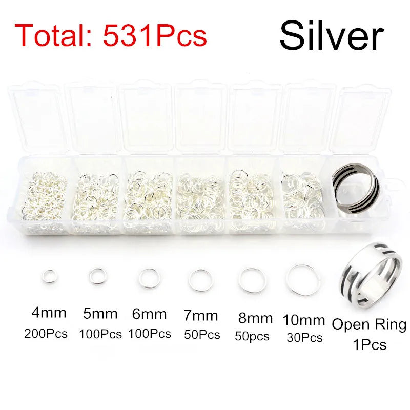 Multi-Size Open Jump Rings Set – 8 Colors, 3-10mm Multi-Size Open Jump Rings Set – 8 Colors, 3-10mm