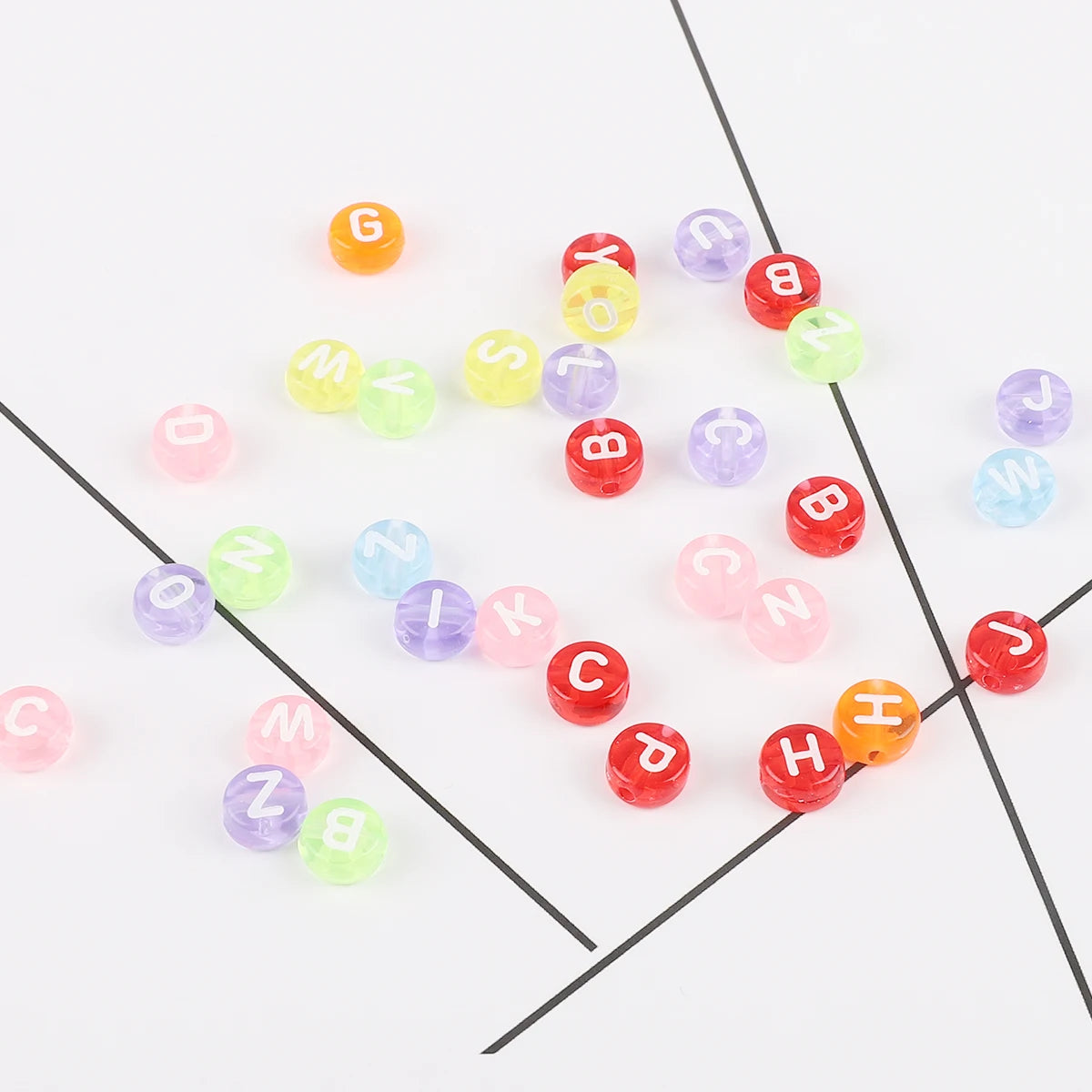 7mm Alphabet Acrylic Beads – 100pcs Kit 7mm Alphabet Acrylic Beads – 100pcs Kit
