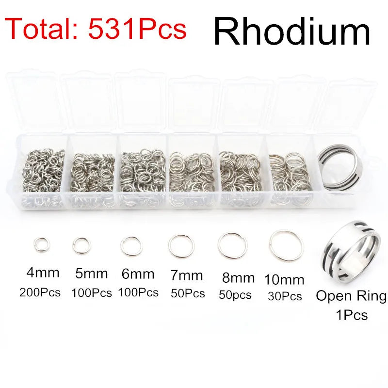 Multi-Size Open Jump Rings Set – 8 Colors, 3-10mm Multi-Size Open Jump Rings Set – 8 Colors, 3-10mm