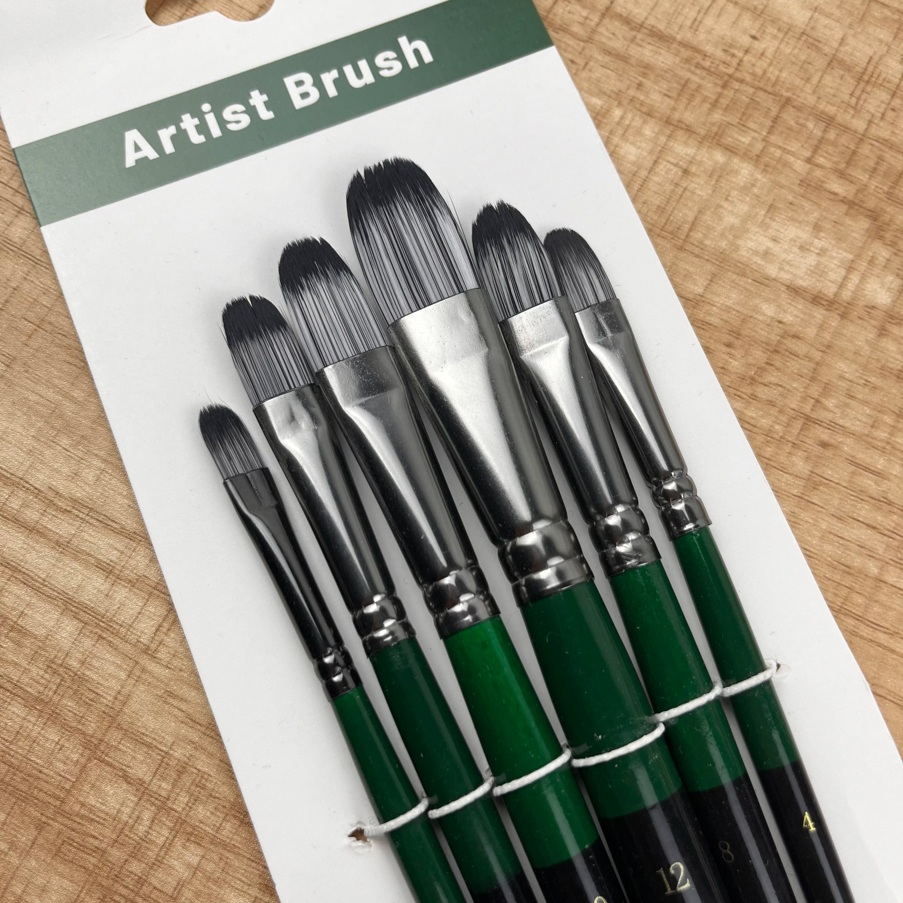 Yutiars 6pc Artist Paint Brush Set – Nylon Brushes for Watercolor, Acrylic & Oil Yutiars 6pc Artist Paint Brush Set – Nylon Brushes for Watercolor, Acrylic & Oil