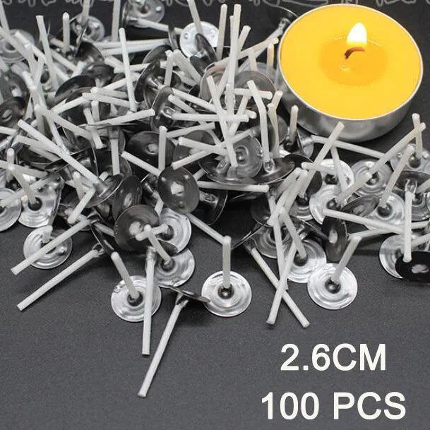 Pre-Waxed Cotton Candle Wicks – 2.6–20cm with Sustainer Tabs (Smokeless) Pre-Waxed Cotton Candle Wicks – 2.6–20cm with Sustainer Tabs (Smokeless)