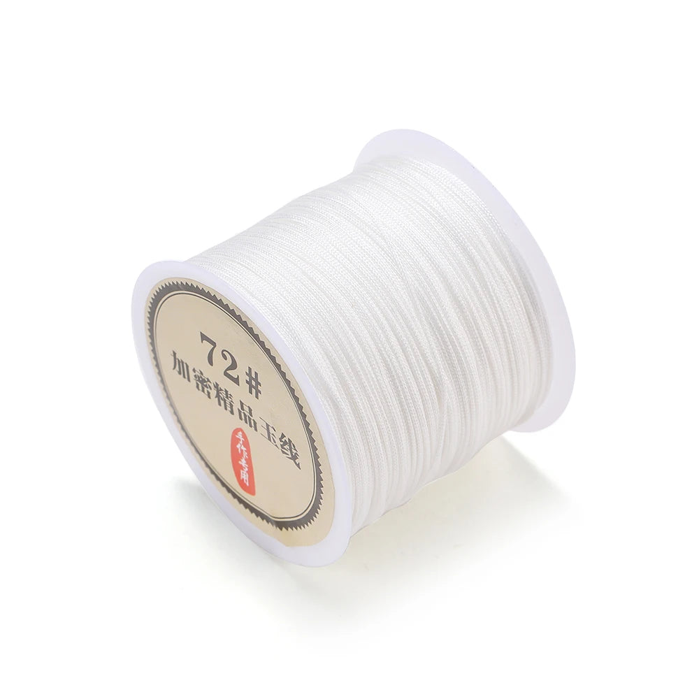 50M Nylon Chinese Knot Cord – 0.8mm Braided String for DIY Jewelry & Tassels 50M Nylon Chinese Knot Cord – 0.8mm Braided String for DIY Jewelry & Tassels