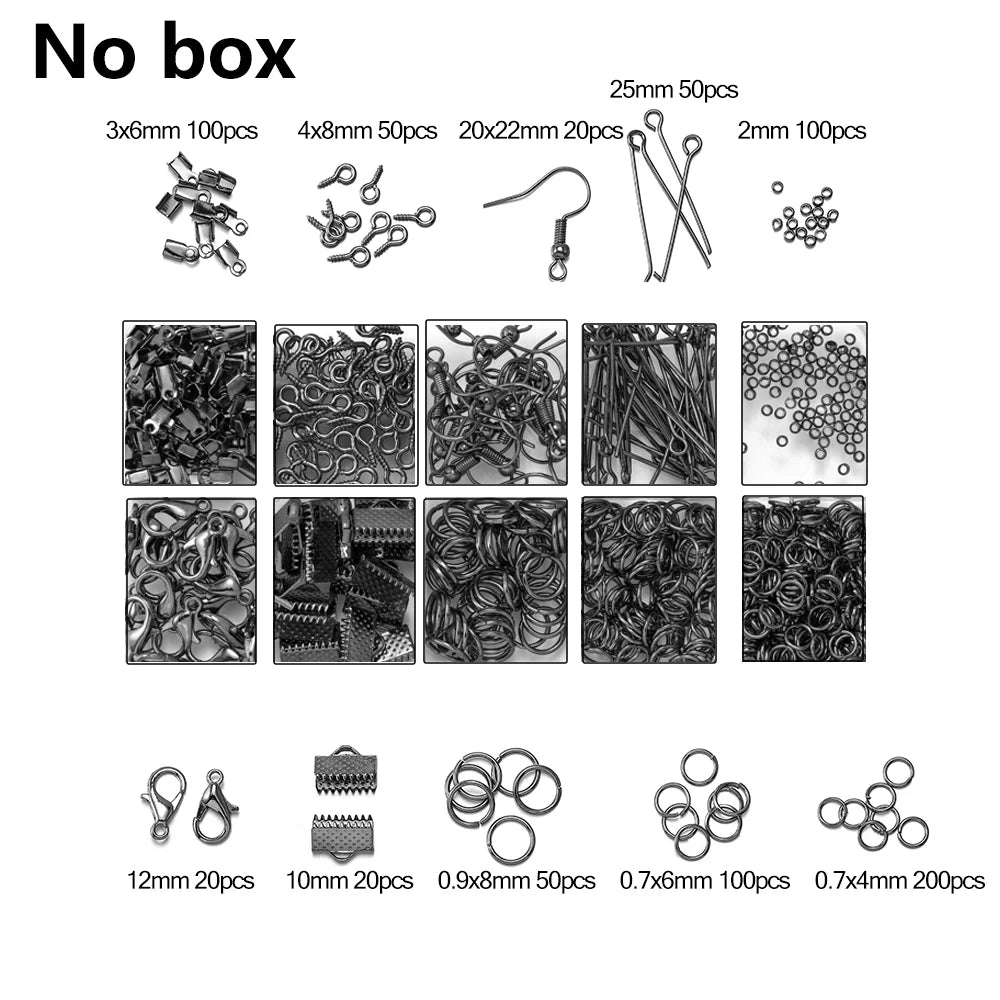 Alloy Jewelry Findings Kit – DIY Repair & Making Set Alloy Jewelry Findings Kit – DIY Repair & Making Set