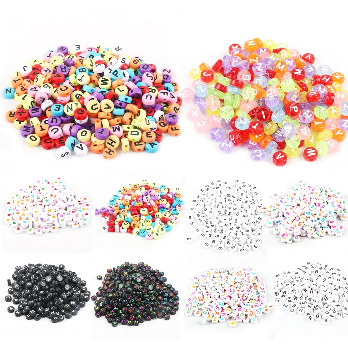 7mm Alphabet Acrylic Beads – 100pcs Kit 7mm Alphabet Acrylic Beads – 100pcs Kit