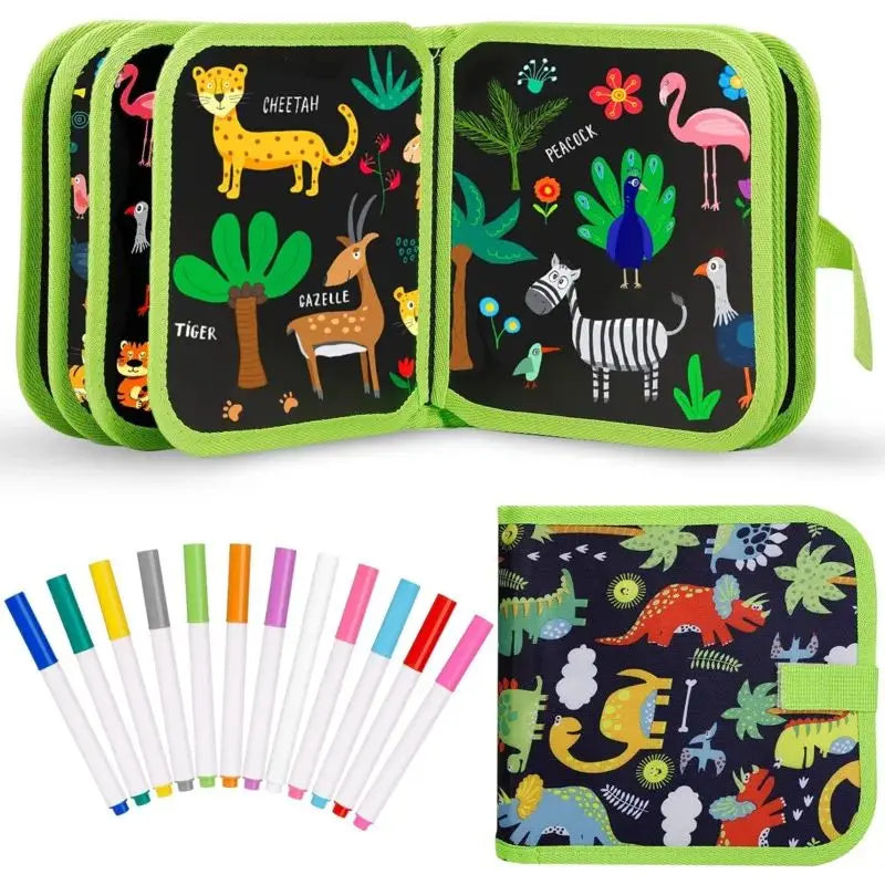 Reusable Doodle Book – 12 Pen Drawing Pad for Kids Reusable Doodle Book – 12 Pen Drawing Pad for Kids